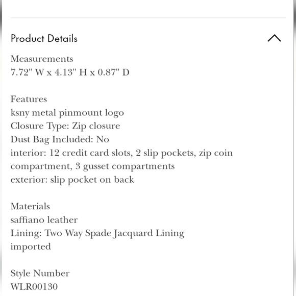 KATE SPADE STACI LARGE CONTINENTAL WALLET MSRP $229 - Picture 4 of 4